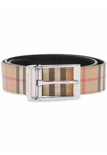 Burberry Cintura reversibile con motivo Vintage Check - Marrone