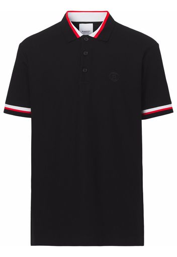 Burberry monogram motif pique polo shirt - Nero