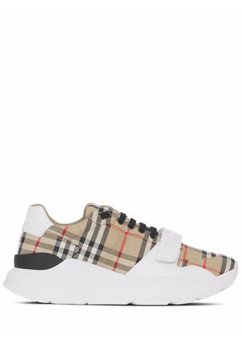 Burberry Vintage Check-pattern touch-strap sneakers - Toni neutri