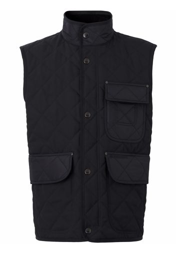 Burberry diamond-quilted Vintage Check lined gilet - Nero