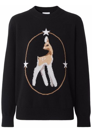 Burberry deer-motif knitted top - Nero