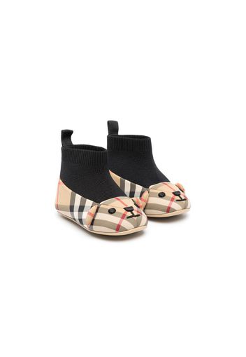 Burberry Kids Vintage Check Thomas Bear slippers - Toni neutri