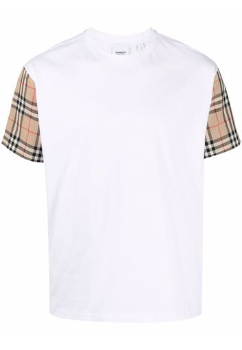 Burberry Vintage check sleeve cotton T-shirt - Bianco