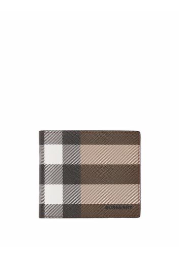 Burberry check logo wallet - Marrone