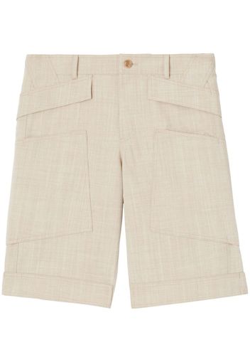 Burberry cuff-detail Bermuda shorts - Toni neutri