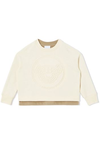 Burberry Kids Felpa Thomas Bear - Bianco