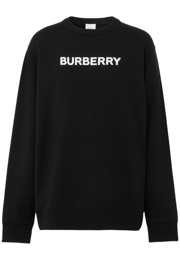 Burberry Logo Print Cotton Sweatshirt - Nero