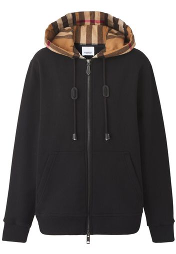 Burberry check cotton hoodie - Nero