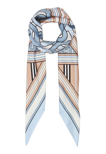 Burberry Foulard con stampa - Blu