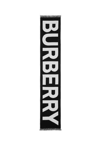 Burberry Sciarpa con effetto jacquard - Nero