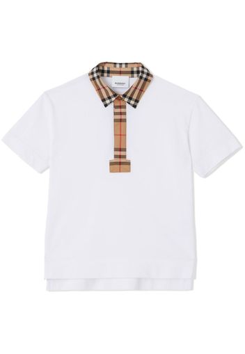 Burberry Kids Vintage Check polo shirt - Bianco