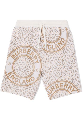 Burberry Kids Montage print drawstring track pants - Toni neutri