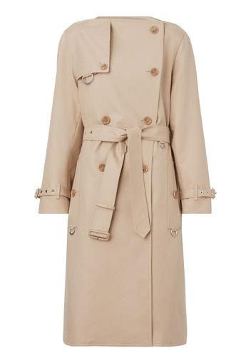 Burberry double-breasted trench coat - Toni neutri