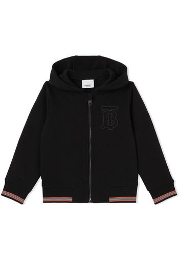 Burberry Kids monogram motif hoodie - Nero