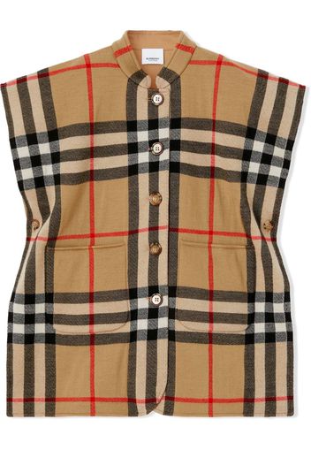 Burberry Kids Vintage Check reversible wool cape - Toni neutri