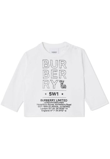 Burberry Kids T-shirt con stampa - Bianco