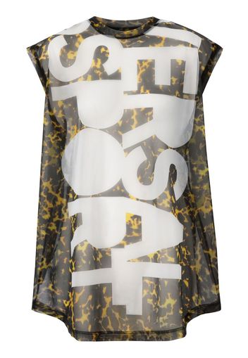 Burberry sleeveless slogan-print top - Toni neutri