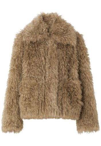 BURBERRY mohair-blend oversized jacket - Toni neutri