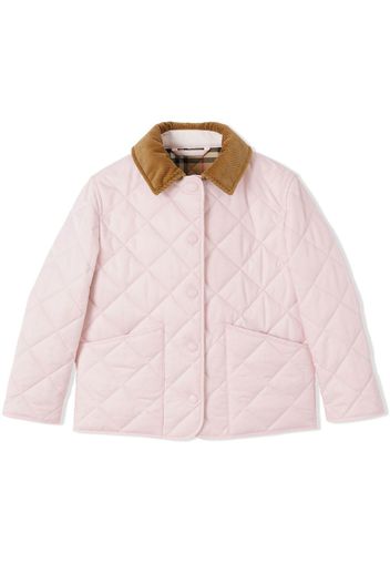 Burberry Kids diamond-quilted jacket - Rosa