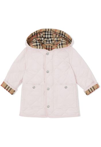 Burberry Kids hooded padded coat - Rosa