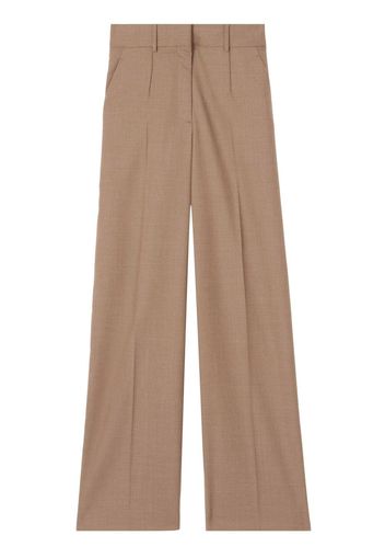 BURBERRY wide-leg wool trousers - Toni neutri