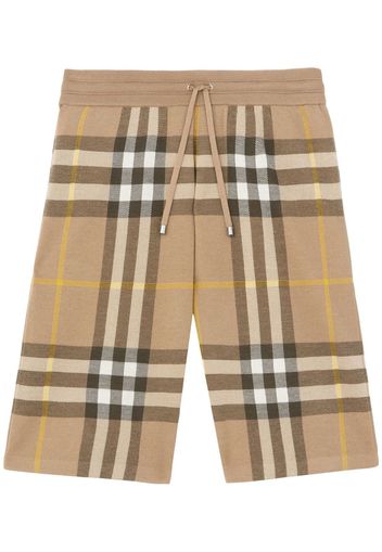 Burberry check-pattern drawstring-waist shorts - Toni neutri