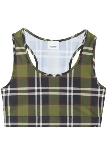 Burberry Vintage Check crop top - Verde