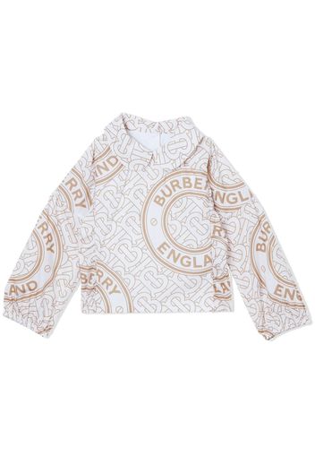 Burberry Kids Montage-print cotton blouuse - Bianco