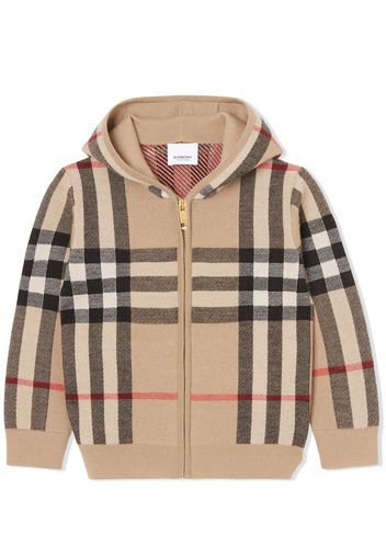 Burberry Kids Felpa con motivo Vintage Check - Toni neutri