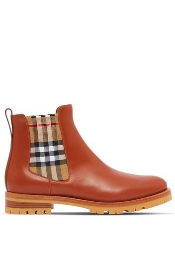 Burberry Vintage Check Chelsea boots - Marrone