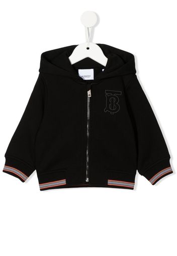 BURBERRY KIDS logo print hoodie - Nero