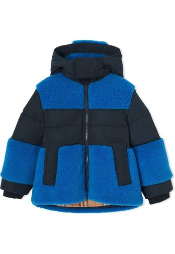 Burberry Kids Piumino Thomas Bear con applicazione - Blu