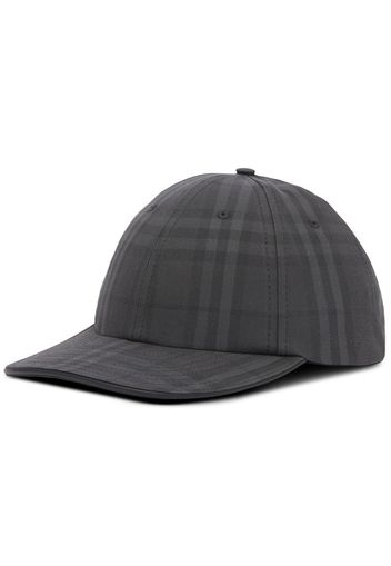 Burberry Cappello da baseball a quadri con ricamo - Grigio