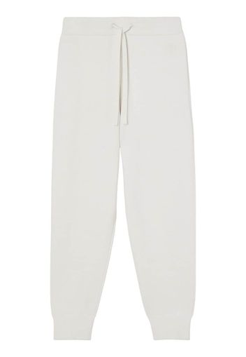 Burberry Pantaloni sportivi con ricamo TB Monogram - Bianco