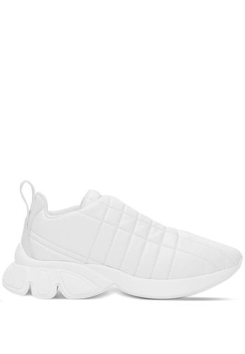 Burberry quilted lace-up sneakers - Bianco