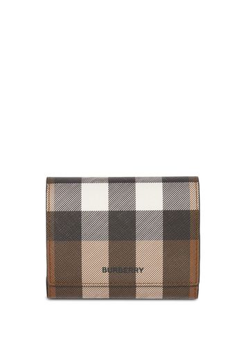 Burberry check folding wallet - Marrone