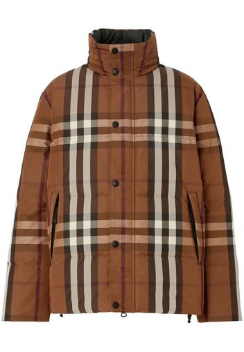 Burberry Vintage Check-pattern down jacket - Marrone