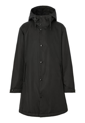 Burberry logo-print hooded parka coat - Nero