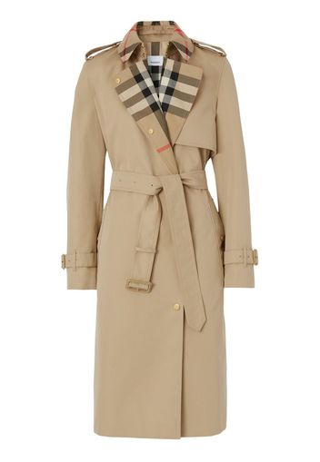 Burberry Trench Exaggerated con inserto a quadri - Toni neutri