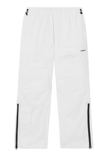 Burberry logo-patch track pants - Bianco