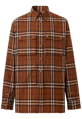 Burberry Camicia a quadri - Marrone