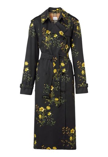 Burberry Trench Waterloo a fiori - Nero