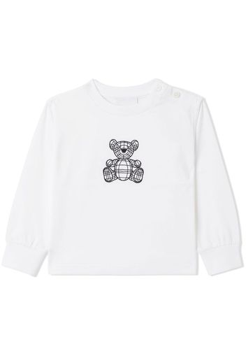 Burberry Kids Thomas Bear-embroidered top - Bianco