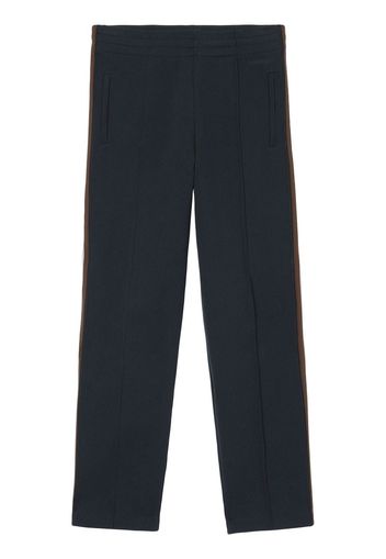 Burberry stripe-detail jogging pants - Blu