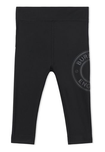 Burberry Kids logo-print jersey leggings - Nero