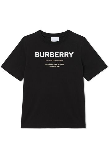 Burberry Kids Horseferry-print cotton T-shirt - Nero