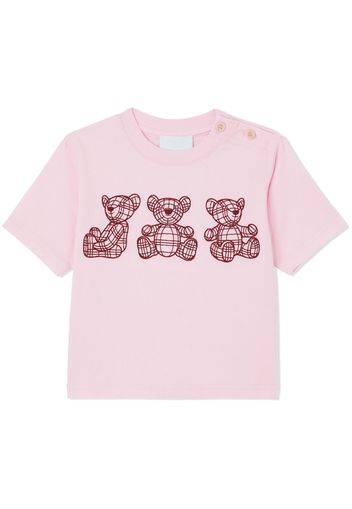 Burberry Kids T-shirt con orsetto Thomas - B1017 PALE CANDY PINK