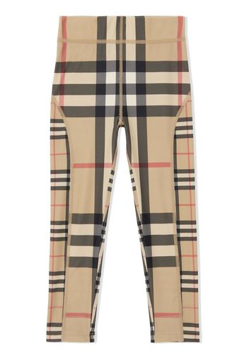 Burberry Kids Vintage Check-pattern leggings - Toni neutri