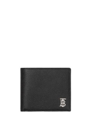 Burberry logo-plaque grainy-leather wallet - Nero