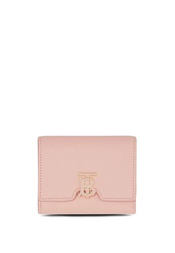 Burberry grainy leather TB folding wallet - Rosa